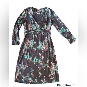 Boden floral twist front dress 4R